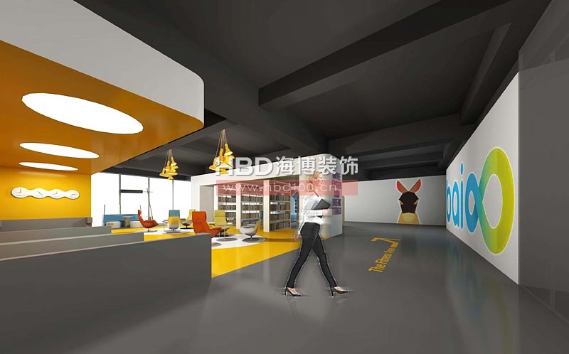 百田信息科技公司休閑區(qū)過道 百田信息科技公司休閑區(qū)過道