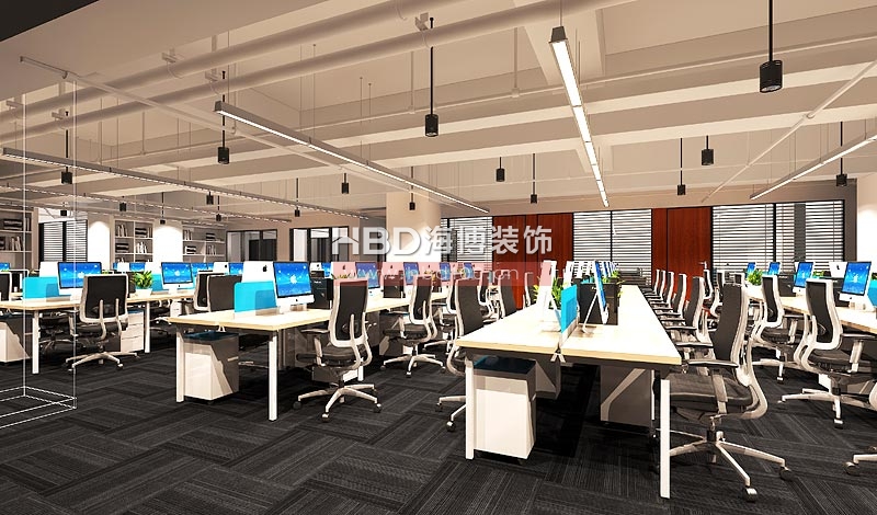 較前廣告公司辦公室裝修案例 開(kāi)放辦公區(qū)