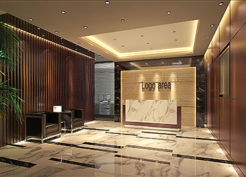 珠江新城隆鑫投資公司前臺裝修 珠江新城隆鑫投資公司前臺裝修